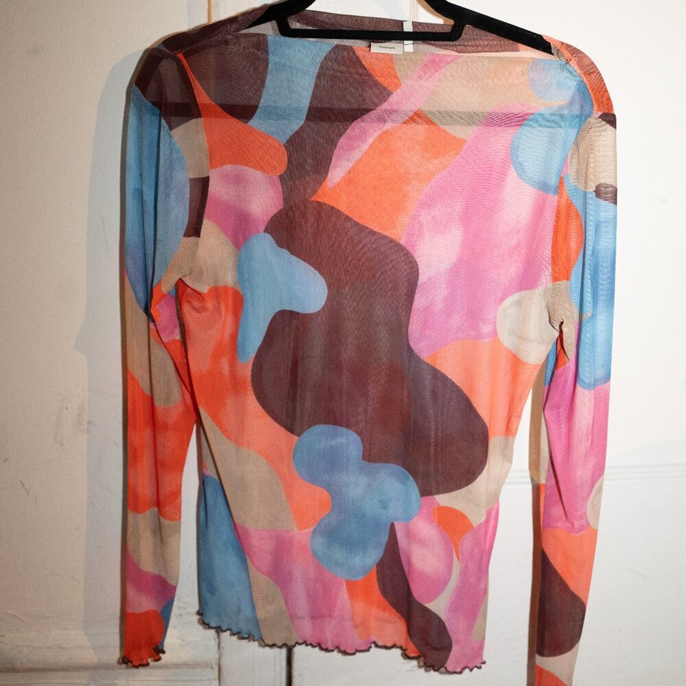 Danish brand Nümph sheer printed blouse